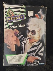 BNIB Vintage Beetlejuice Snake Mask Kenner 1990 ! Halloween Super Rare Open Box