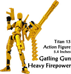 Dummy 13 Action Figure Titan 13 Robot Toy Fully Articulated Weapons Hand Set