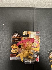 Jurassic World Camp Cretaceous Parasaurolophus Dinosaur Figure Gold Red 3″ Tall