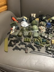 Huge Lot Of Vintage Hasbro 12in G.I. Joe, 21st Century Soldier & Mor Accessories