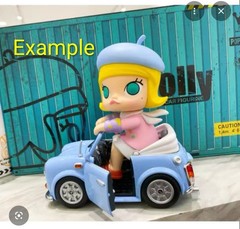 Pop Mart Kennyswork Molly Mint Car Car Mini Figure Art Toy New