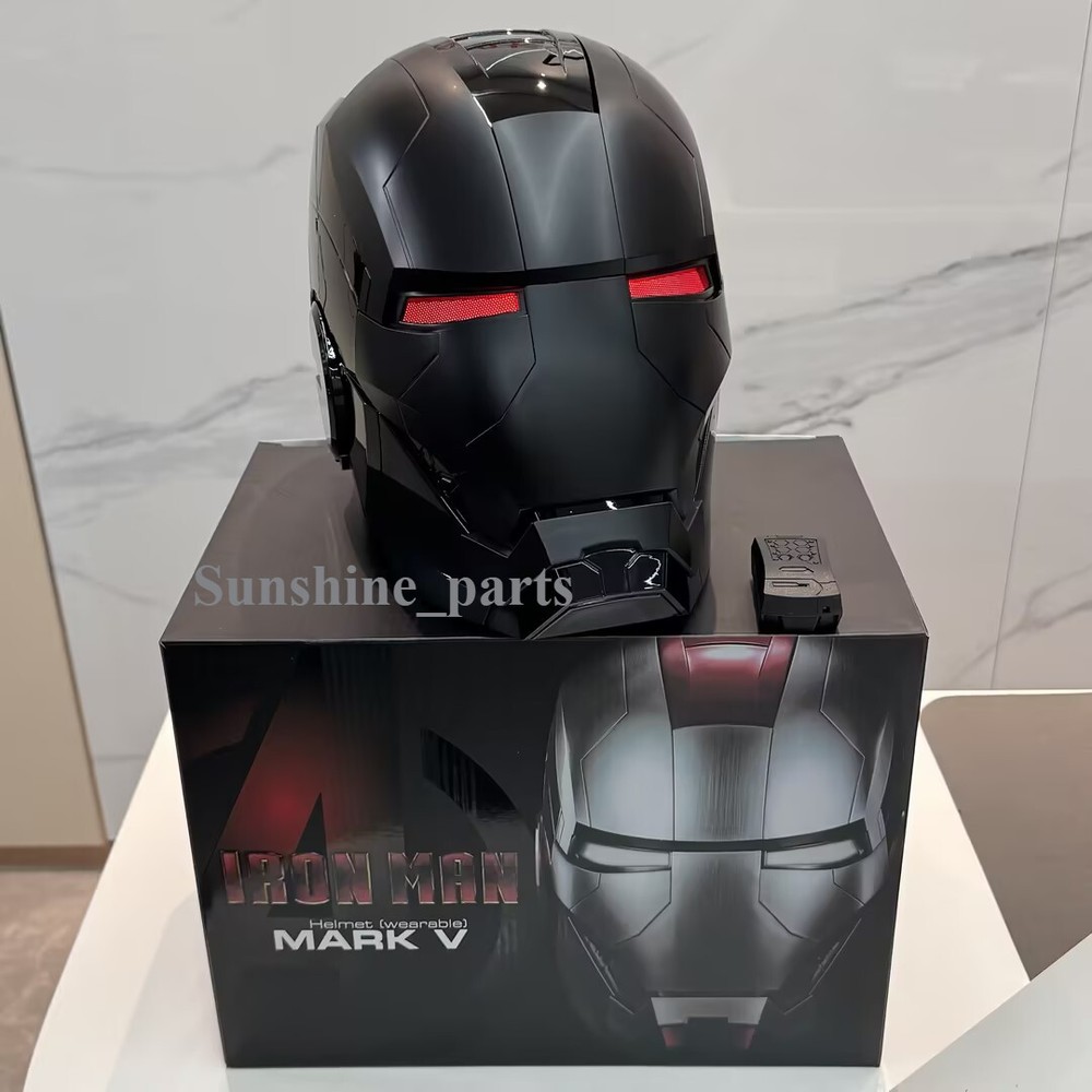 New Autoking Iron Man Black MK5 Helmet Electronic Wearable Voice-control Mask