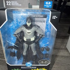 Batman ’66 Adam West McFarlane Multiverse Platinum Edition B&W Chase Figure New