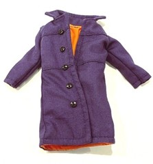 KC-LTC-DLX-PP: 1/12 deluxe trench coat for 6″ figures – Purple w/ orange lining