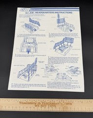 Vintage 1983 GI Joe Headquarters ORIGINAL Instructions Blueprints CT