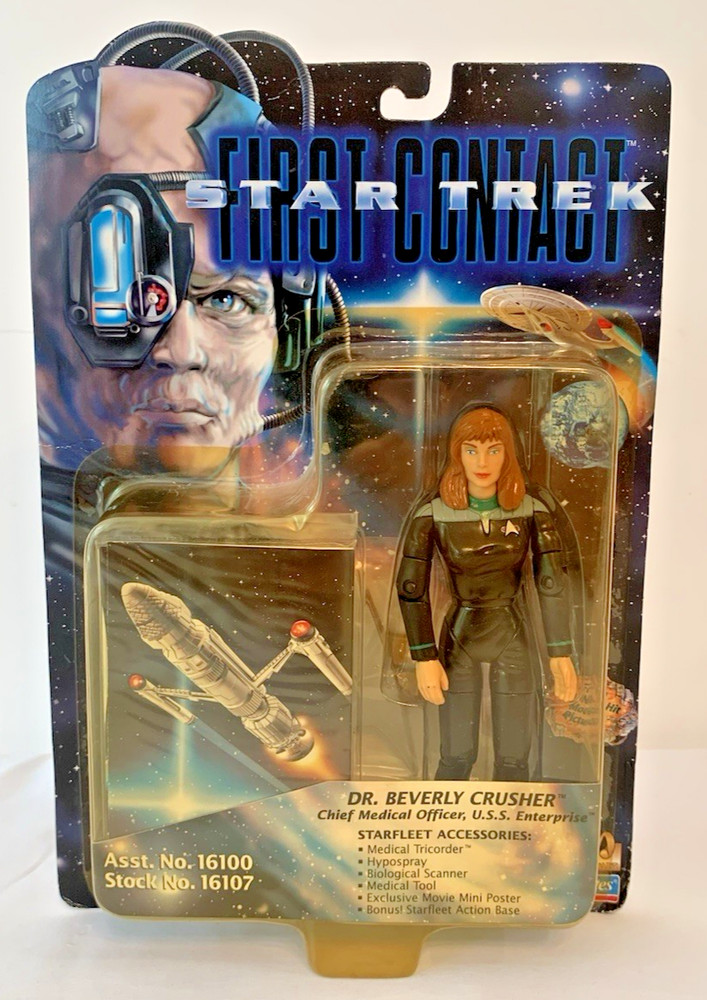 Vintage 1996 Playmates 16107 DR. BEVERLY CRUSHER 6″ Star Trek First Contact MIP