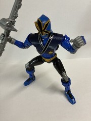 Blue & Black Power Rangerw/ Removable Helmet & Armor, Sword Weapon, samurai