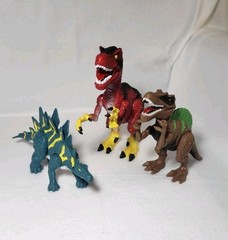 Dinosaur Plastic Figures Realistic 3 toy lot T-Rex Stagosaurus Spinosaurus